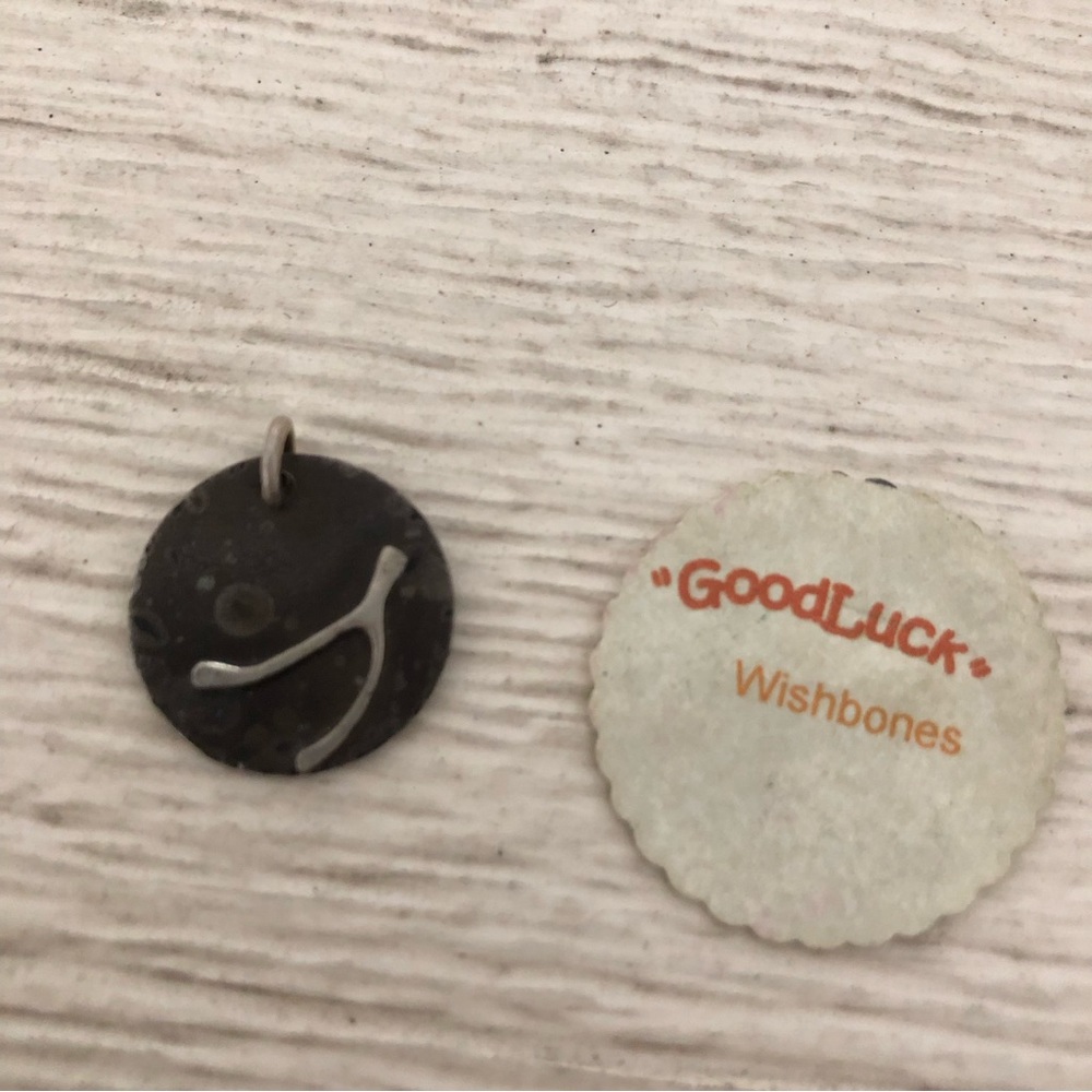 Wish bone “good luck” charm 925 silver